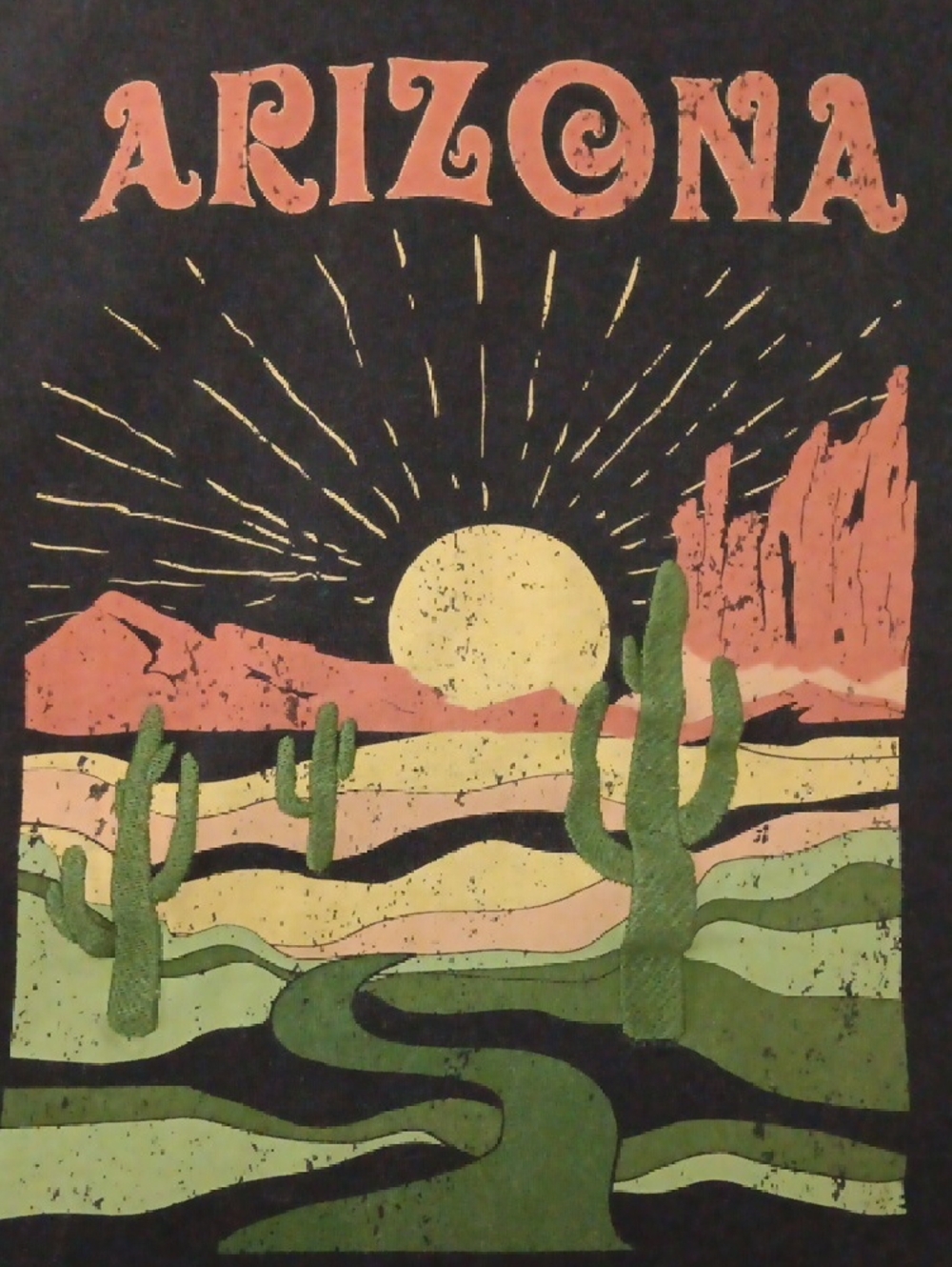 Arizona Desert Graphic Short Sleeve Tee - Navy
